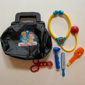 1987 Fisher Price Doctor Bag Pretend Play Kids Toy Travel Bag For Kids 80s